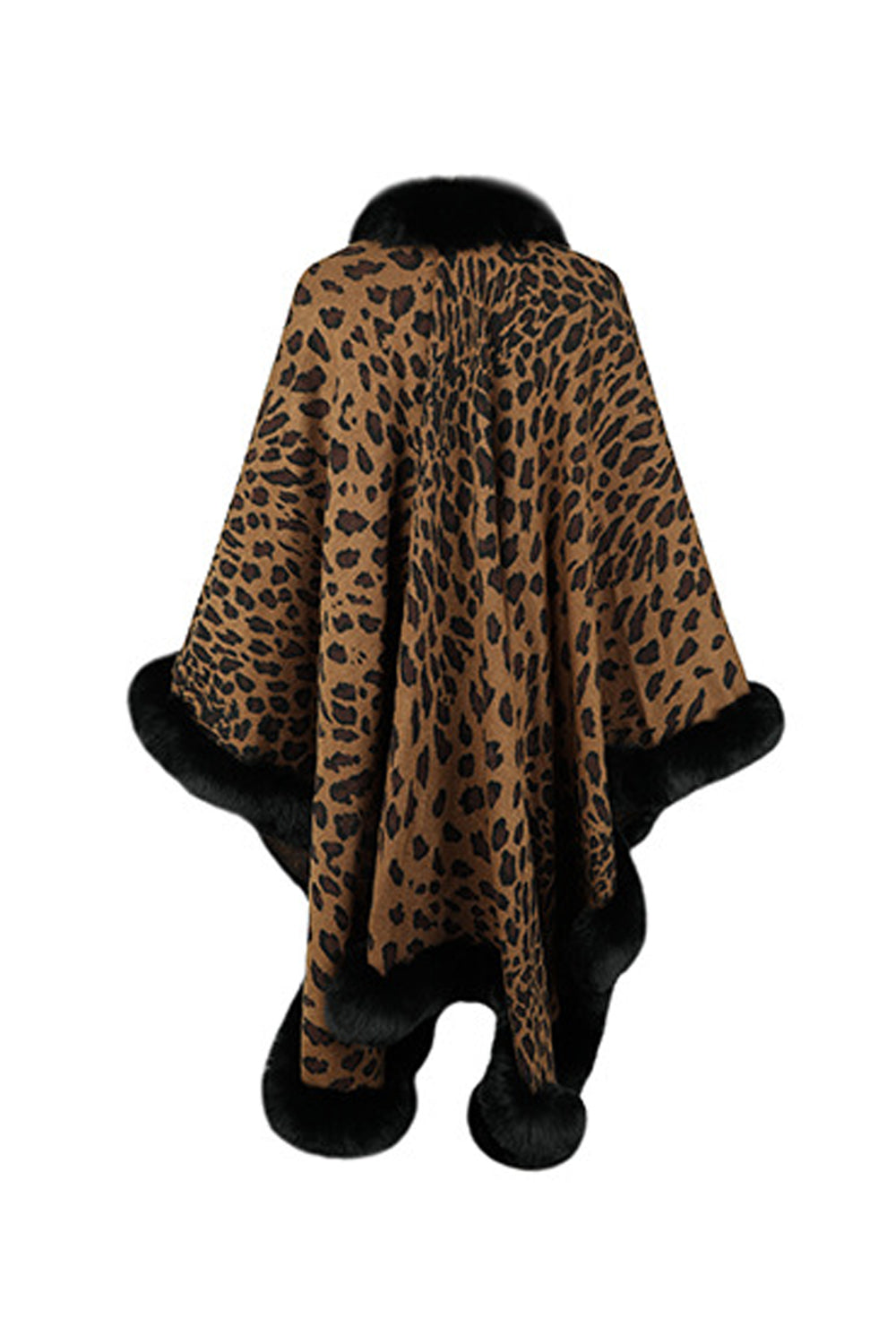 Sage Versailles — Leopard Open Front Poncho, alternate view 13
