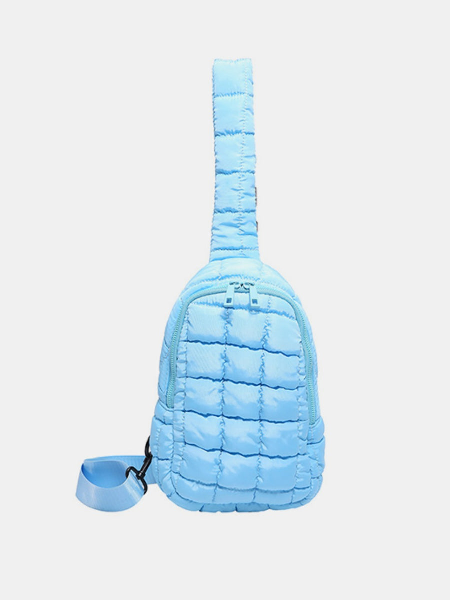 Quilted Nylon Crossbody  Bag