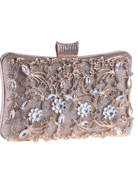 Hollow diamond cheongsam bag rhinestone bag clutch shoulder