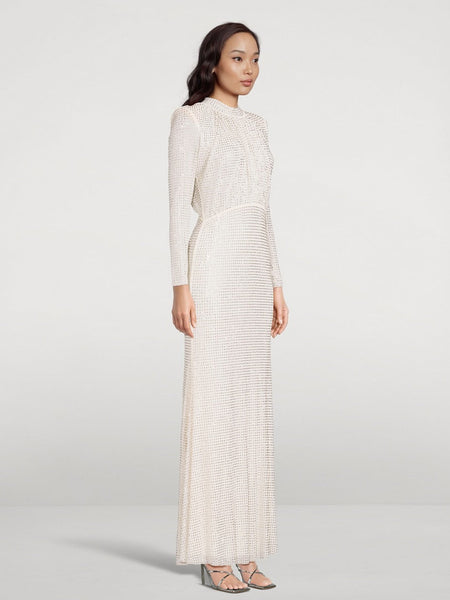 Firona™ | Crystal Mesh Maxi Dress - Opulent Empire