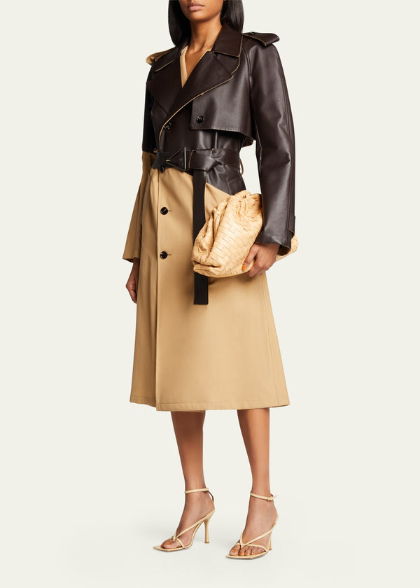 Kymara™ | Suit Collar Leather Trench Coat