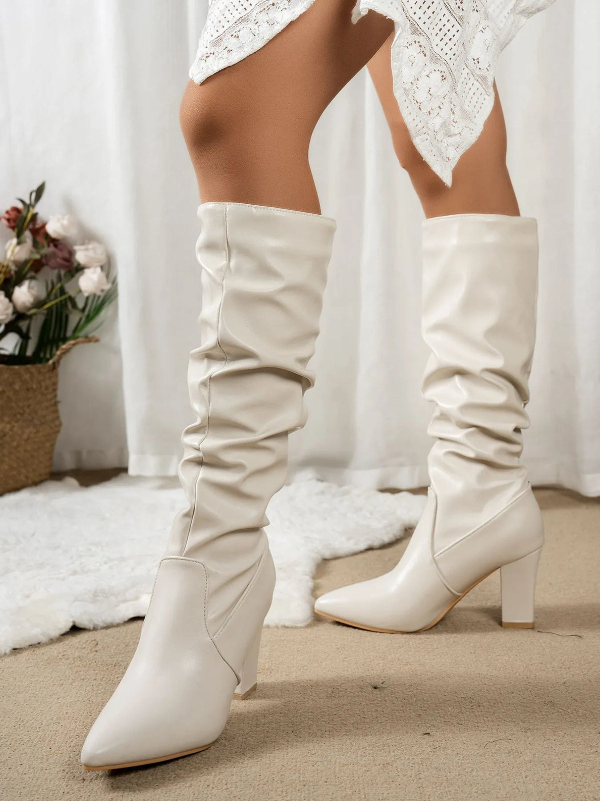 Harbor Bellini — Point Toe Block Heels Boots Fashion Footwear, alternate view 11