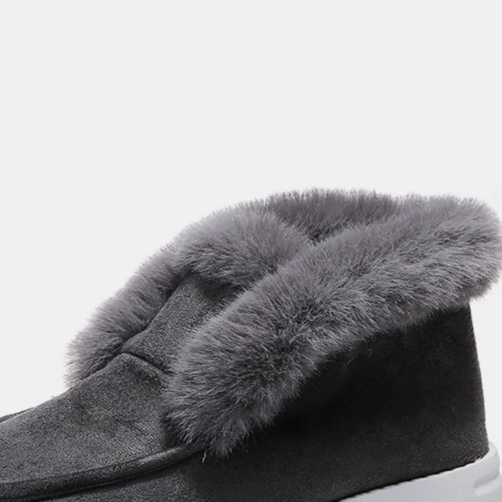 Paris Sorrento — Furry Suede Snow Boots Fashion Footwear, alternate view 8