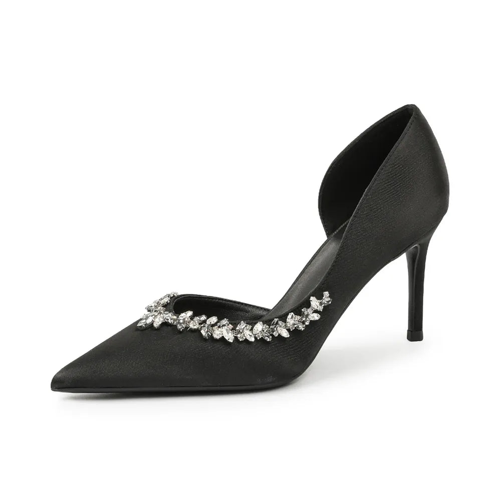 Rowan Venturi — Rhinestone Point Toe Stiletto Pumps Fashion Footwear, alternate view 3