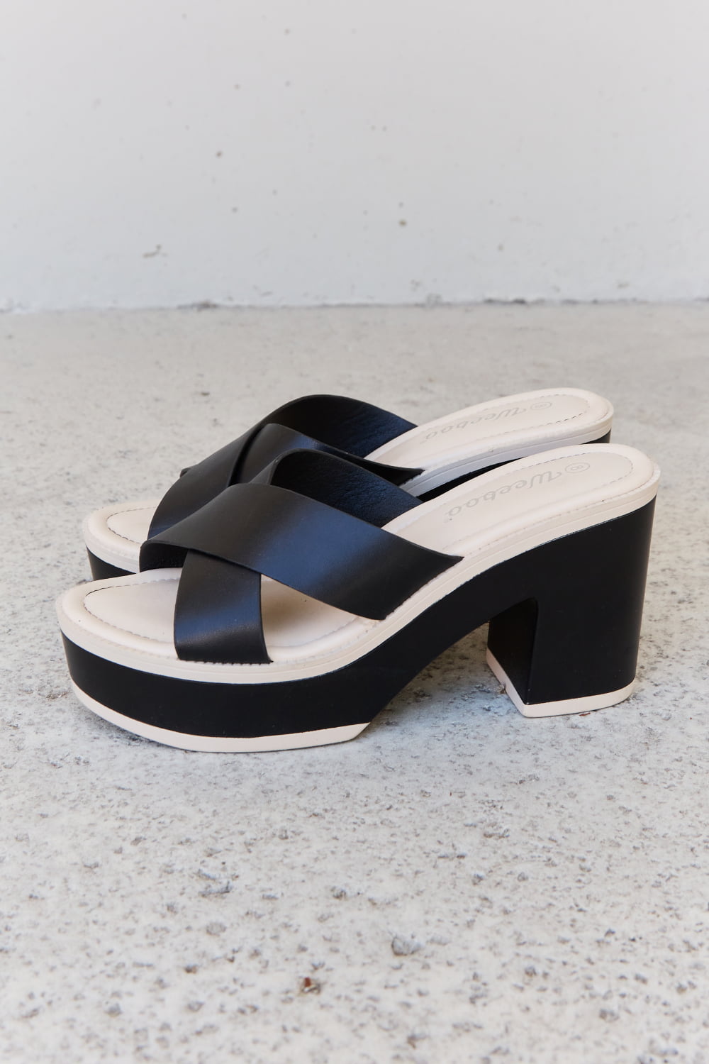Marlowe Laurent — Weeboo Cherish The Moments Contrast Platform Sandals in Black Black Fashion Footwear, alternate view 8