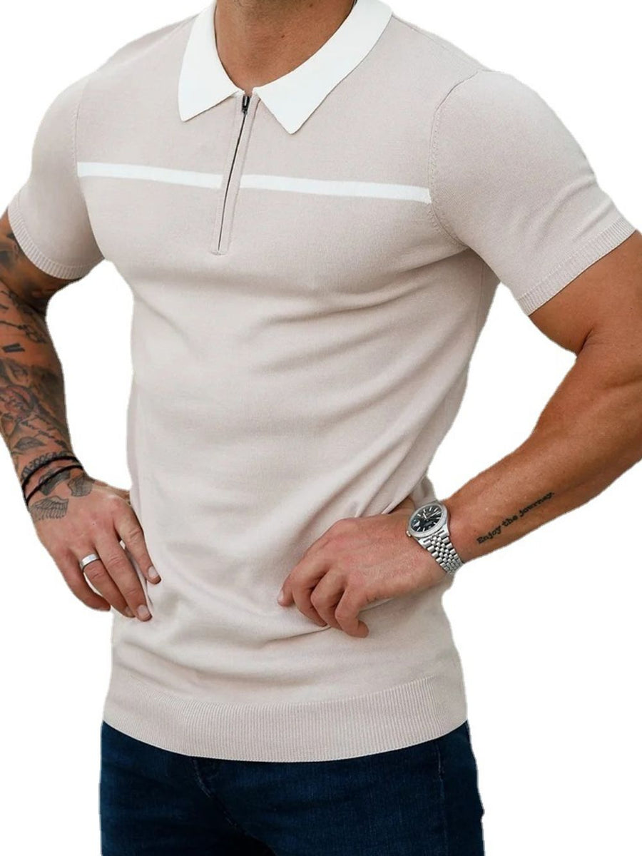 Men's Plus Size Collared Neck Short Sleeve Polo - Opulent Empire