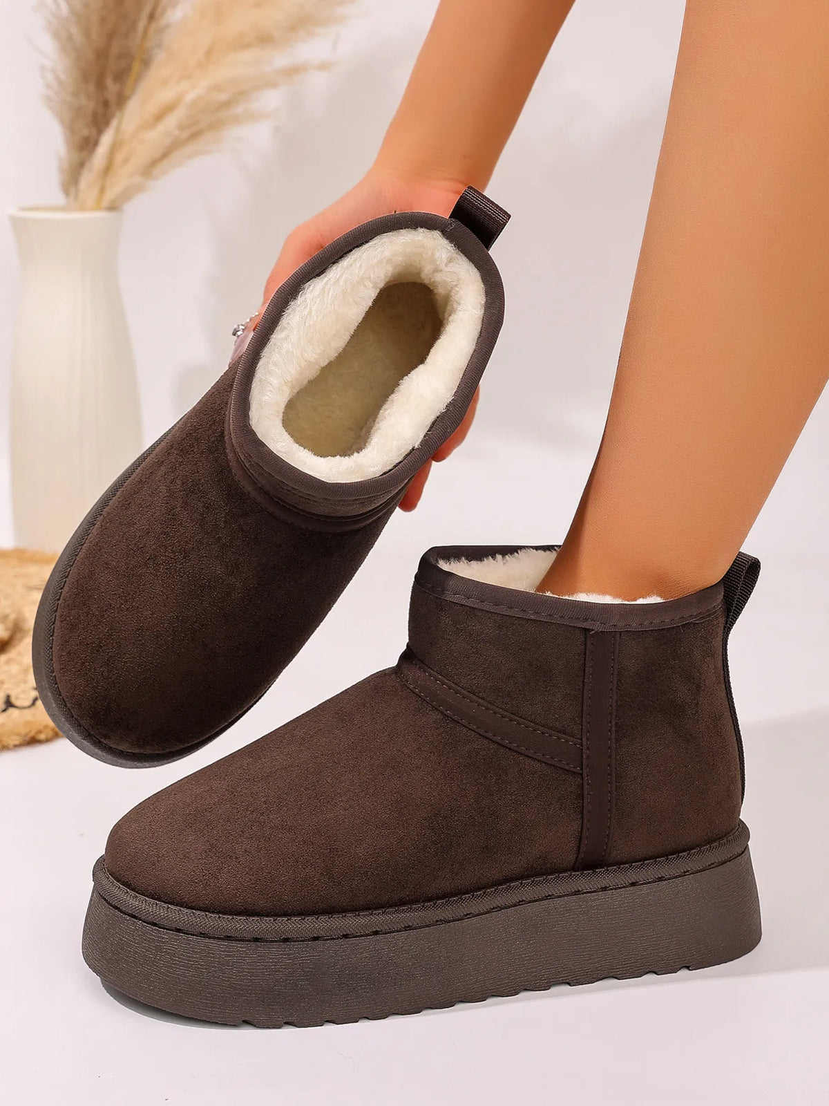 Ocean Bellini — Platform Winter Ankle Boots with Cozy Fleece Lining Fashion Footwear, alternate view 11
