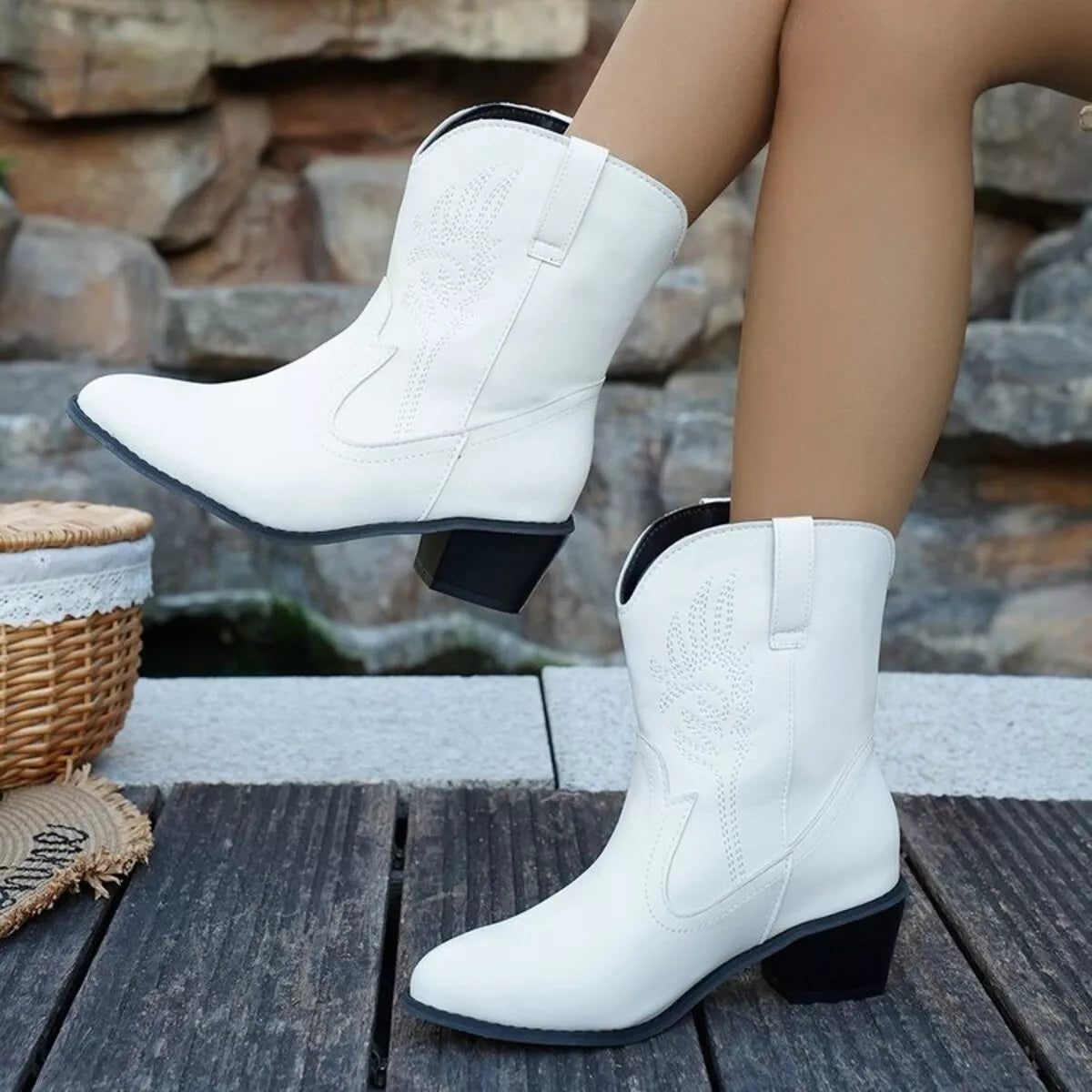 Lior Saint-Clair — Point Toe Block Heels Boots Fashion Footwear, alternate view 9