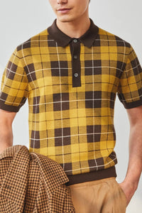 Raphael — Men's Plus Size Plaid Short Sleeve Polo Plaid Men's Tailored Shorts