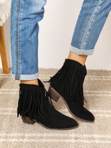 Legend Women's Fringe Cowboy Western Ankle Boots - Opulent Empire