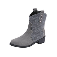 Bellamy Saint-Clair — Round Toe Block Heels Boots Fashion Footwear, alternate view 9