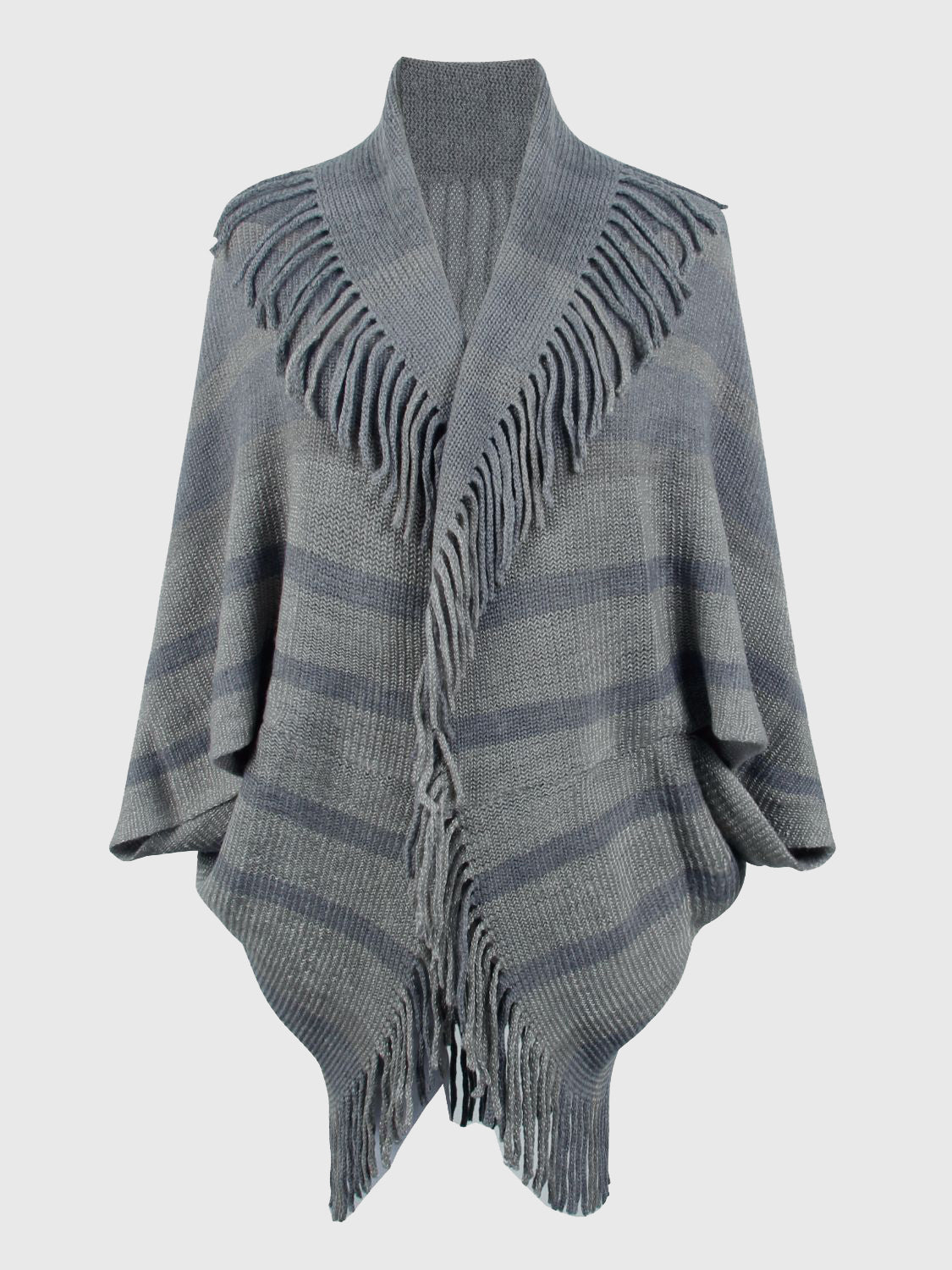 Vale Versailles — Fringe Detail Open Front Poncho, alternate view 7