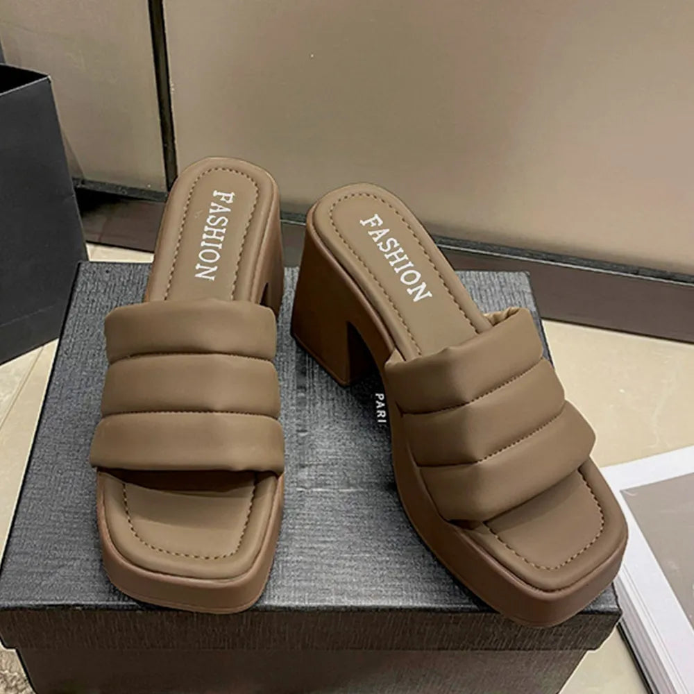 Jules Venturi — Open Toe Block Heel Sandals, alternate view 6