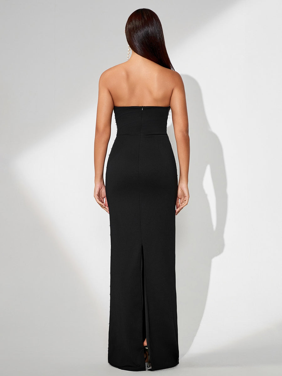 Black Pearl Maxi Bandage Dress - Opulent Empire