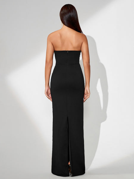 Black Pearl Maxi Bandage Dress - Opulent Empire