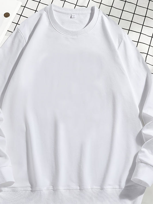Men's Plus Size Round Neck Sweatshir - Opulent Empire