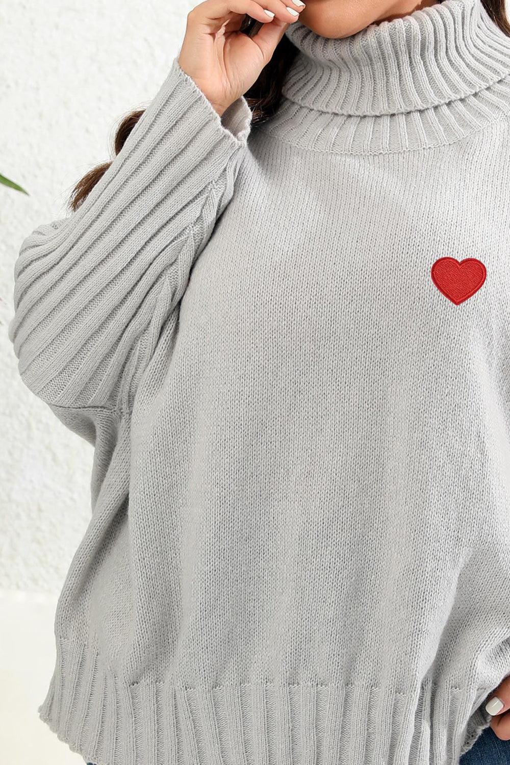 Winter Moreau — Plus Size Turtle Neck Long Sleeve Sweater, alternate view 5