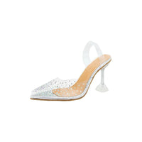 Dove Sorrento — Point Toe Kitten Heels Sandals Silver Fashion Footwear, alternate view 6