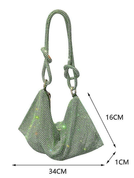 Luminara Knotted Rhinestone Armpit Bag