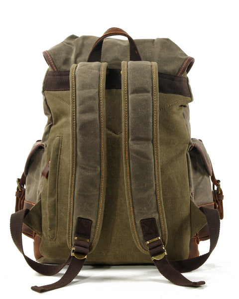 Wear-resistant canvas backpack