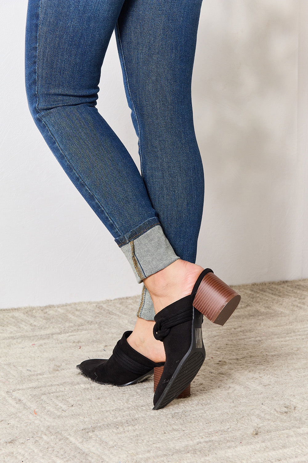 Darcy Marino — East Lion Corp Pointed-Toe Braided Trim Mules Black Fashion Footwear, alternate view 5