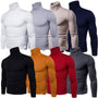 Winter Warm Basic Thermal Turtleneck Sweater Mens Solid Color Slim Fit Clothes Pullover Top