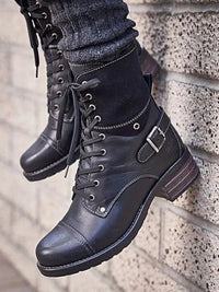 Indigo Sorrento — Lace-Up Block Heel Boots, alternate view 2
