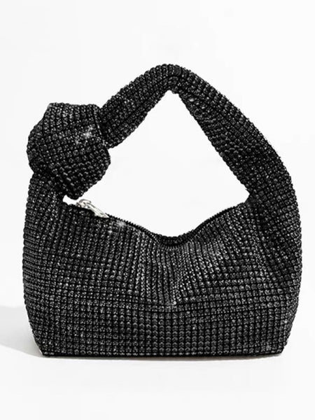 Rhinestone Full Diamond Diamond Underarm Knotted High-grade Fashion For Evening Dinner Women's Bag