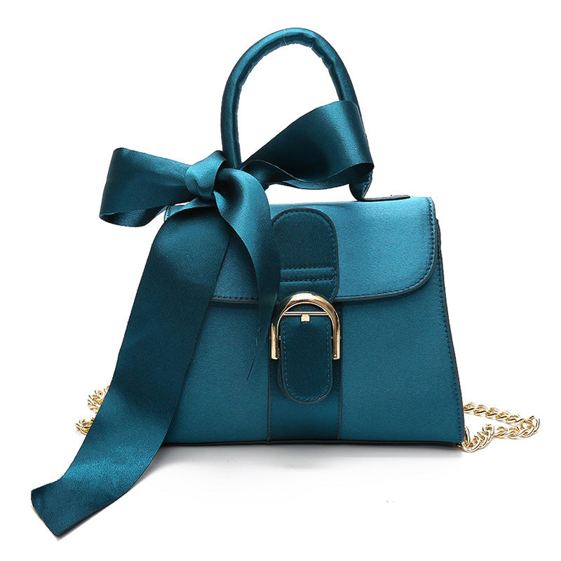 Ŋoni™ — Shoulder Bow Velvet Handbag