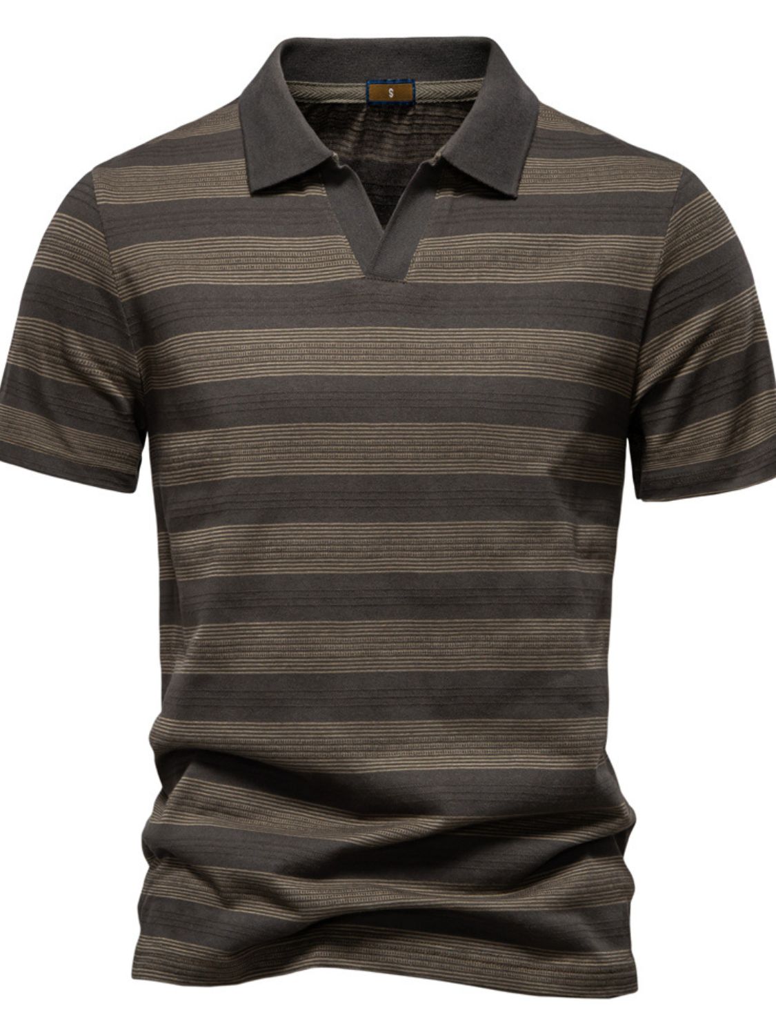 Maximilian — Men's Contrast Striped Short Sleeve Polo Men's Tailored Shorts, alternate view 5