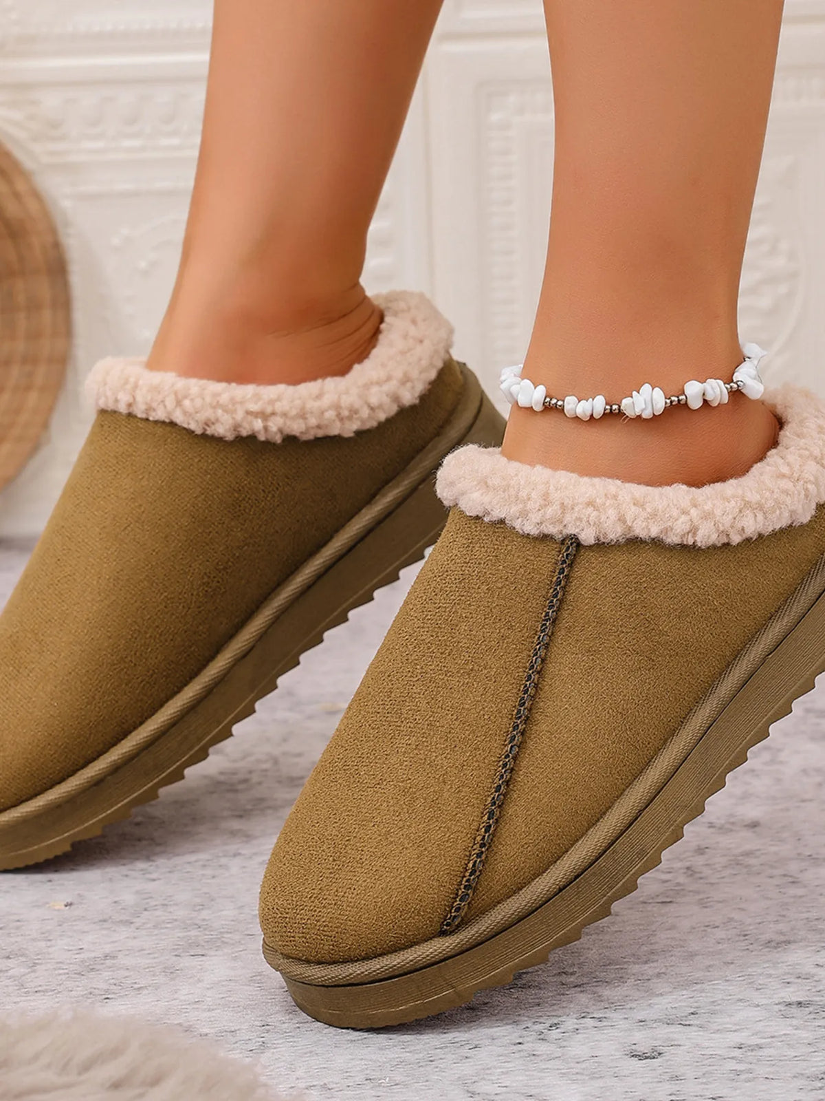 Paris Marino — Cozy Faux Fur Lined Slippers Fashion Footwear, alternate view 5