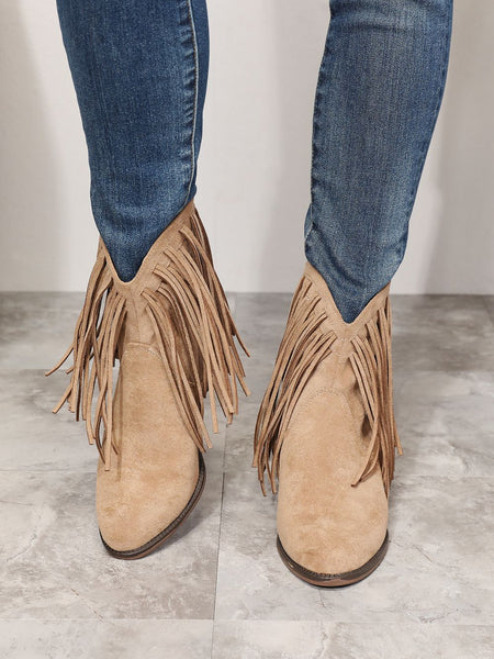 Legend Women's Fringe Cowboy Western Ankle Boots - Opulent Empire
