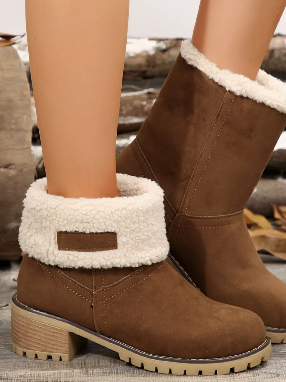 Finley Saint-Clair — Thermal Fuzzy Block Heel Boots, alternate view 7