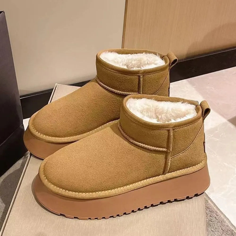 Sol Allegra — Fleece Lined Chunky Platform Mini Boots Fashion Footwear, alternate view 3