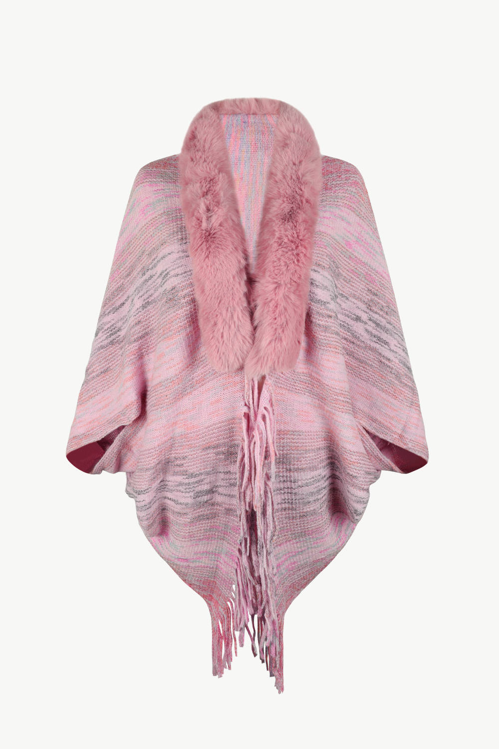 Arden Versailles — Open Front Fringe Hem Poncho, alternate view 4