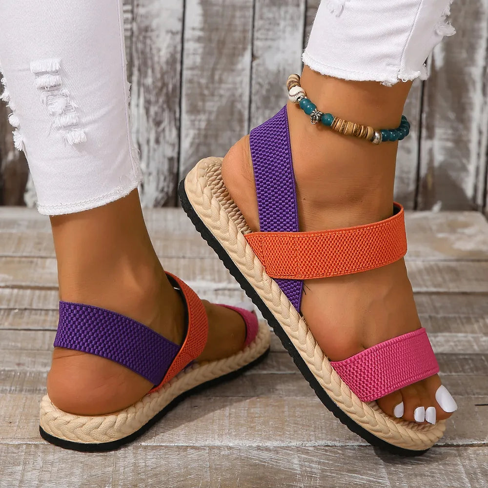 Indigo Saint-Clair — Open Toe Flat Sandals Fashion Footwear, alternate view 10