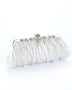 Red New Style Bridal Wedding Clutch Pleated Chain Bag