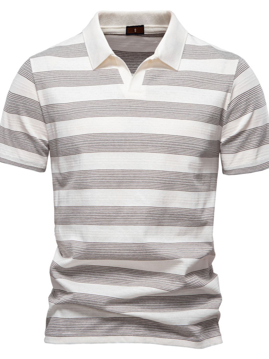 Maximilian — Men's Contrast Striped Short Sleeve Polo Men's Tailored Shorts