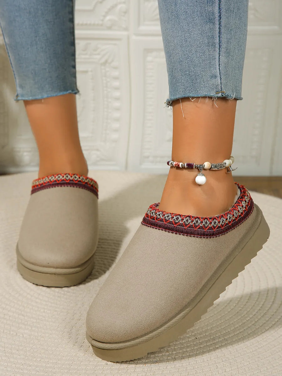 Perrin Allegra — Round Toe Platform Slippers Fashion Footwear