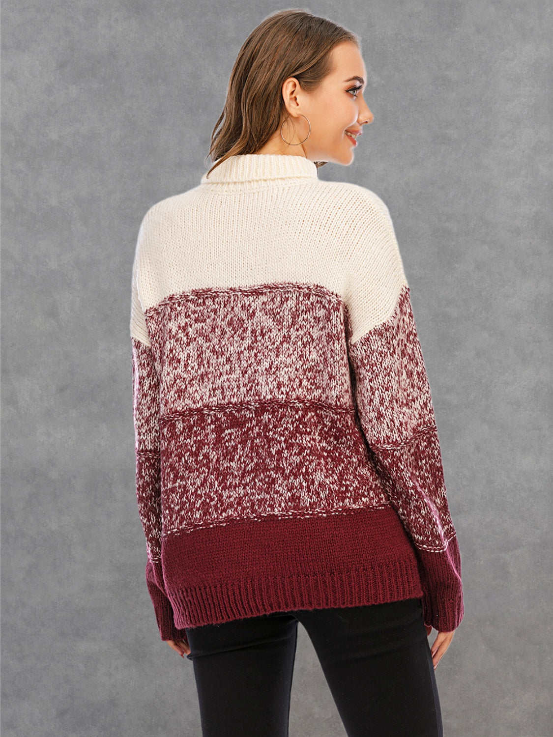 Ocean Fontaine — Angel Wings Color Block Turtleneck Sweater, alternate view 9
