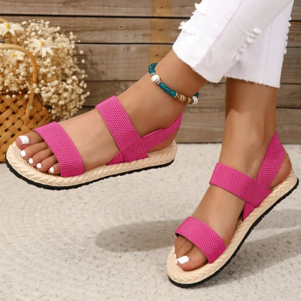 Indigo Saint-Clair — Open Toe Flat Sandals Fashion Footwear, alternate view 8