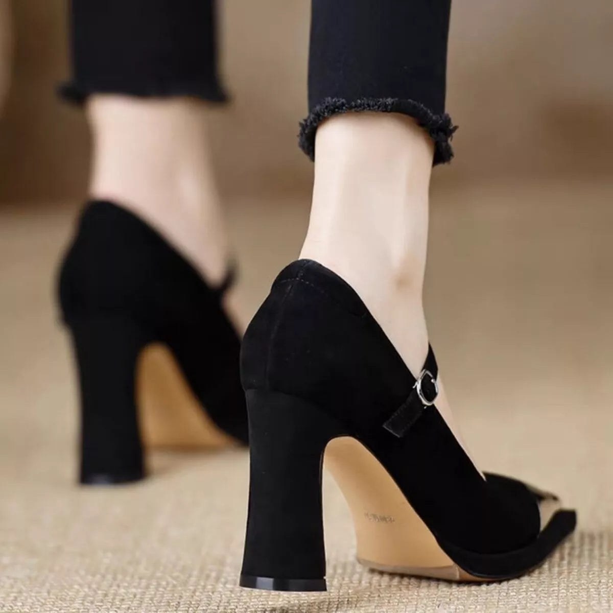 Fable Fiorenza — Point Toe Block Heels Pumps Fashion Footwear, alternate view 5