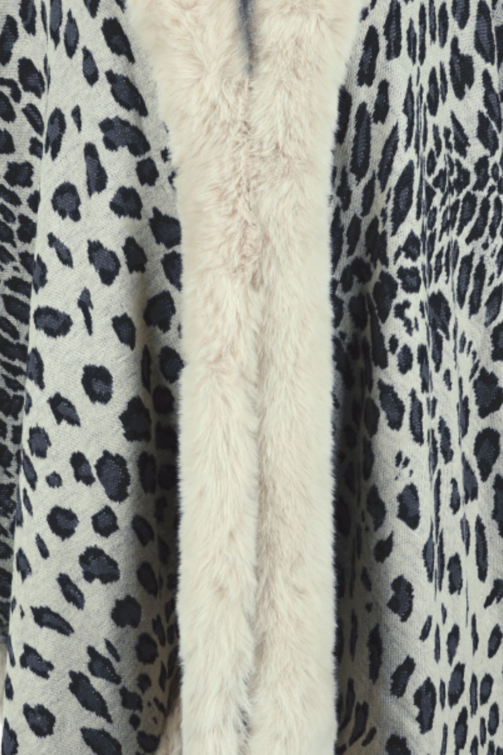 Sage Versailles — Leopard Open Front Poncho, alternate view 11