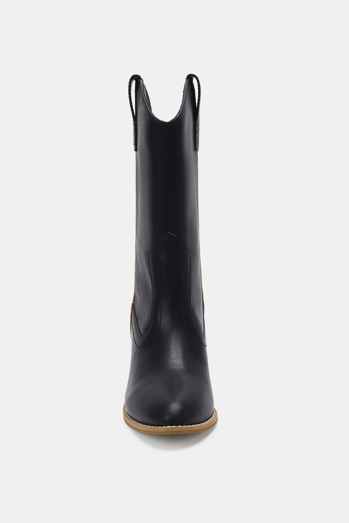 Arden Montclair — Beast Fashion Butterfly Cut Detail Point Toe Boots Black Fashion Footwear, alternate view 6