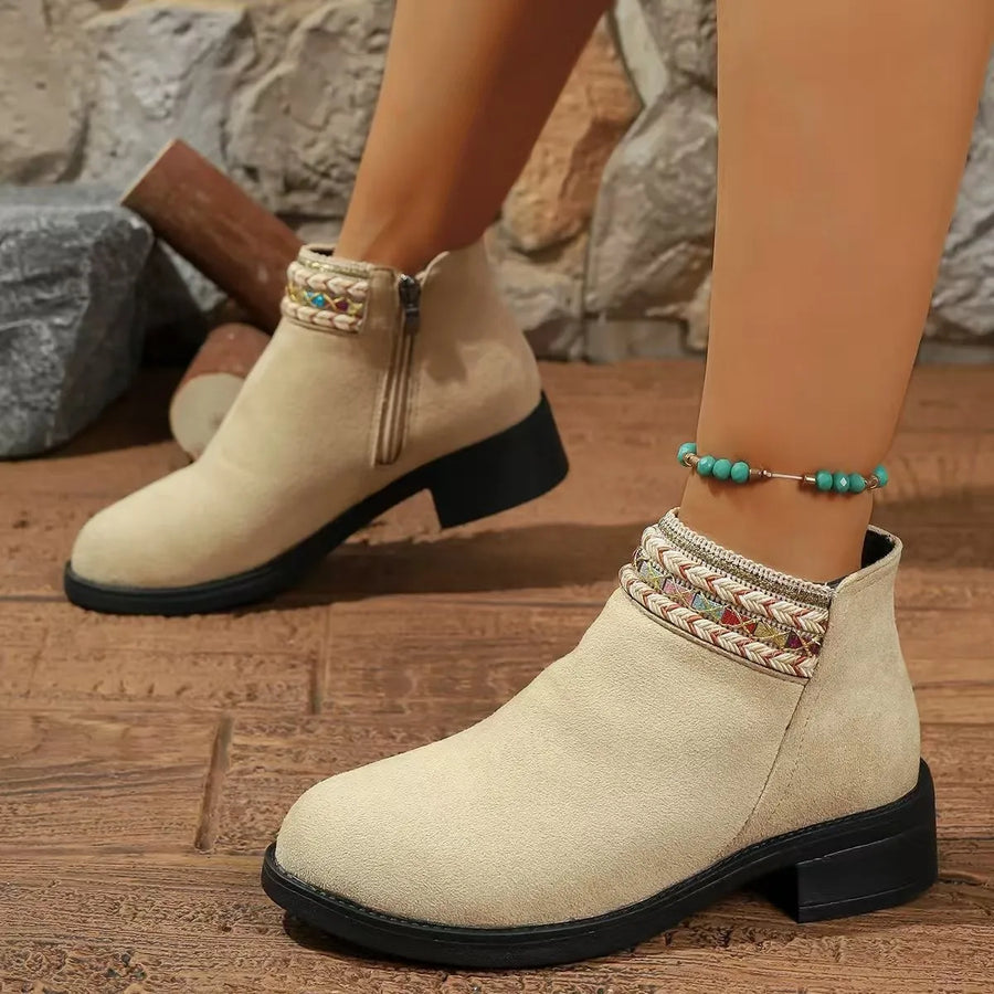 Arden Sorrento — Side Zip Block Heel Boots, alternate view 2
