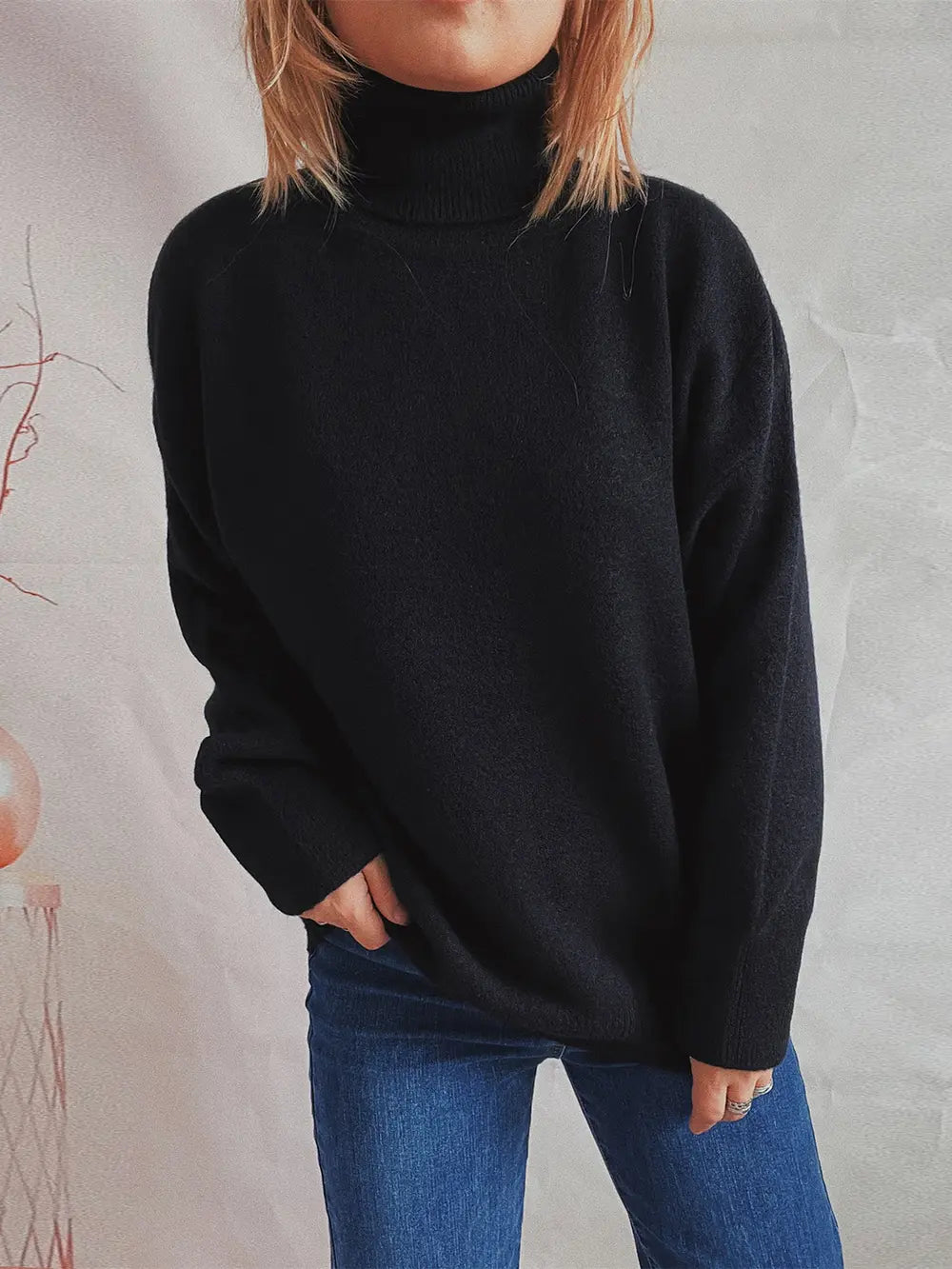 Winter Delacroix — Turtleneck Long Sleeve Sweater, alternate view 9