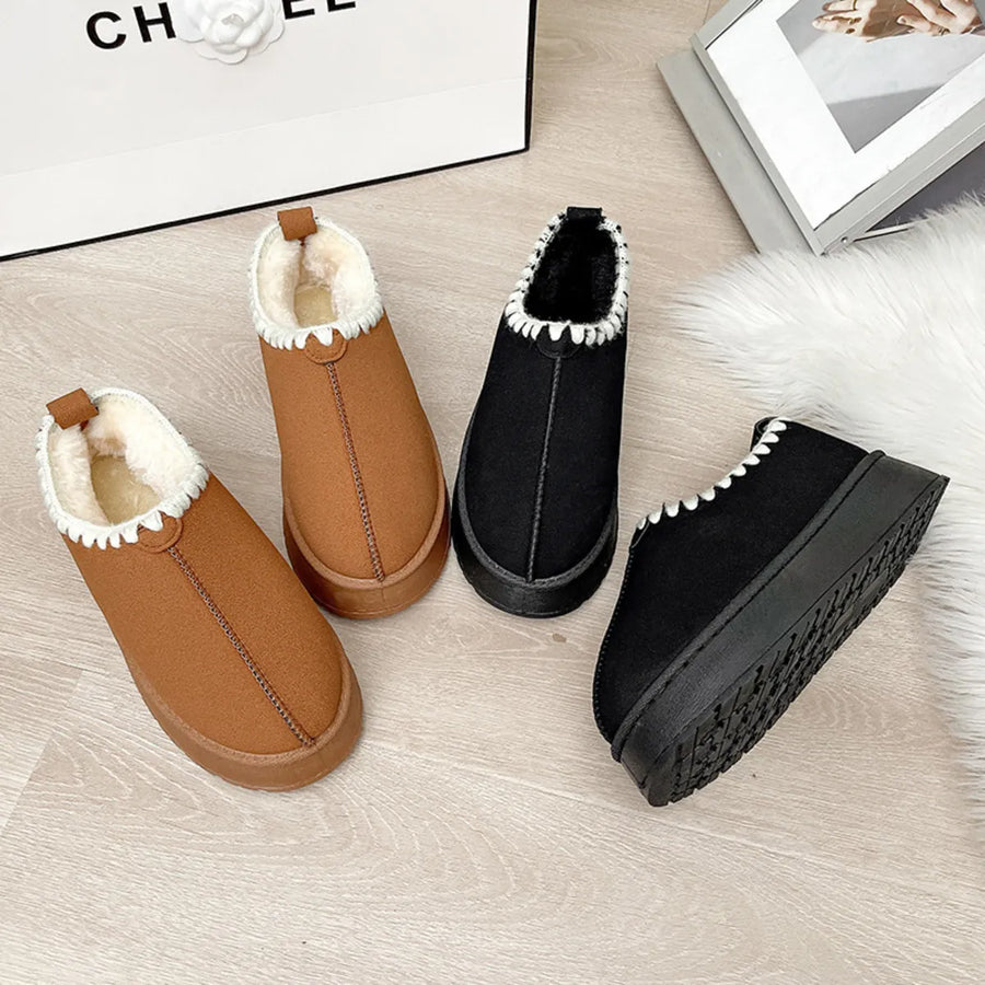 Sol Fiorenza — Fleece-Lined Winter Ankle Boots Fashion Footwear
