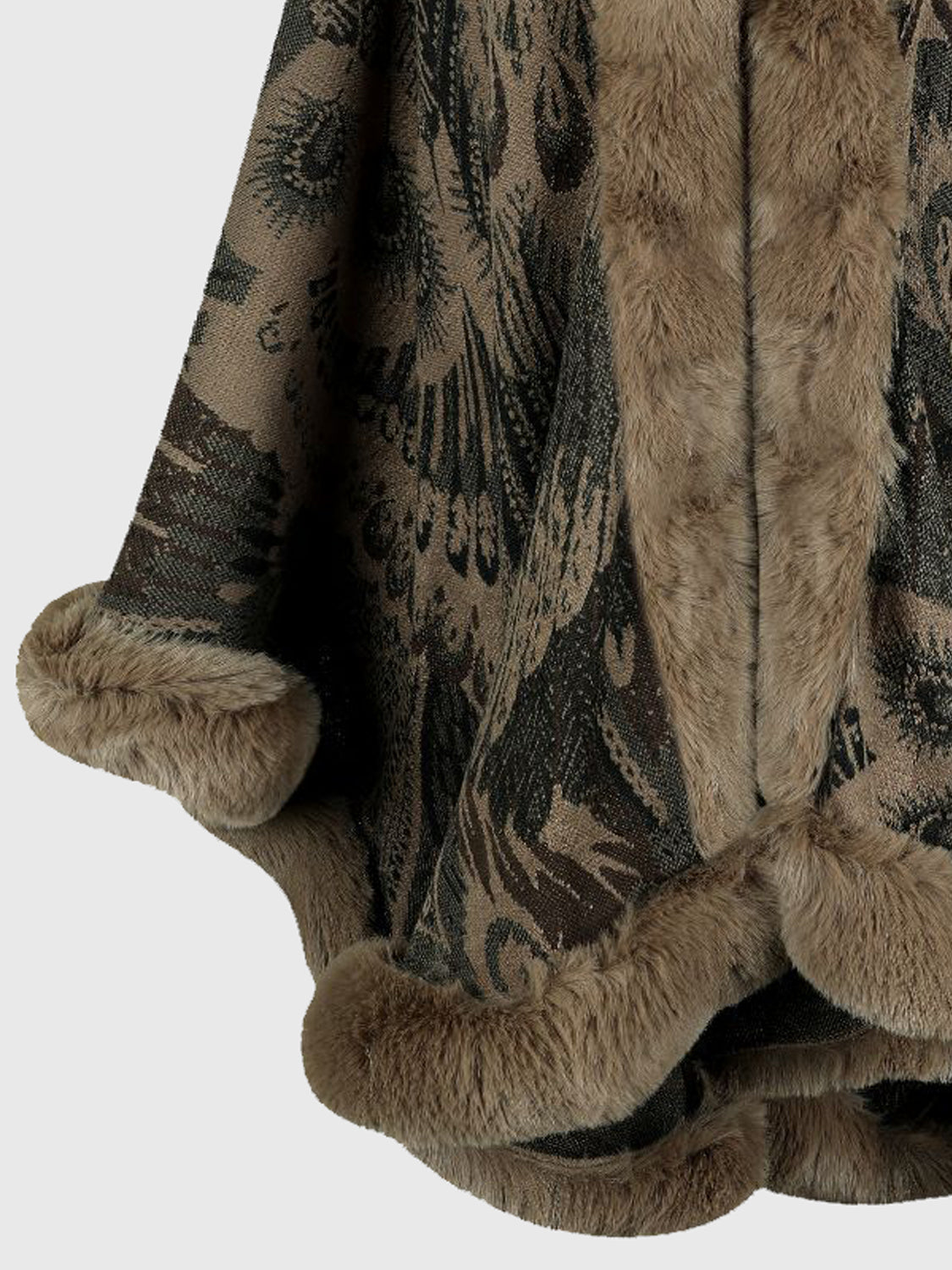 Dove Versailles — Printed Open Front Poncho, alternate view 13