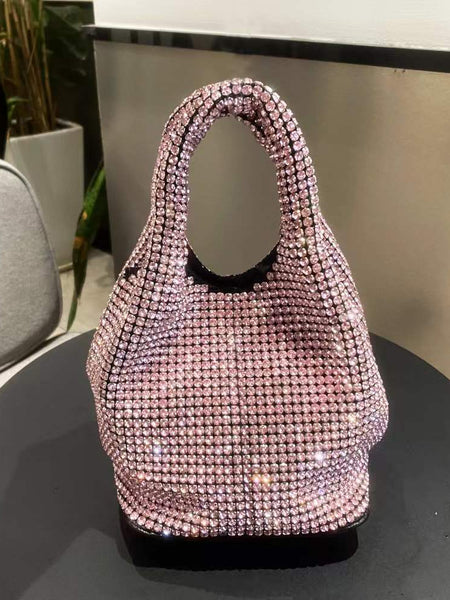 Rhinestone Vest Bucket Bag Chain