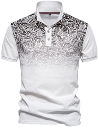 Etienne — Men's Printed Collared Neck Short Sleeve Polo Men's Tailored Shorts